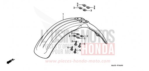 FRONT FENDER CR125RK de 1989